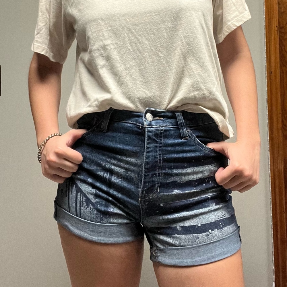 Guess Dark Blue Jean Shorts